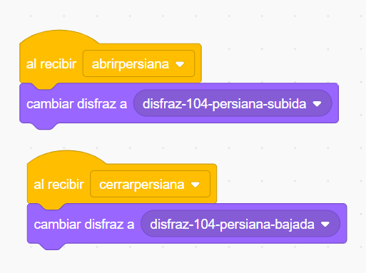 Sprite persiana: al recibir abrirpersiana cambia al disfraz subida; al recibir cerrarpersiana cambia al disfraz bajada.