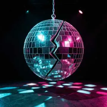 Portada: una bola de discoteca partida en dos