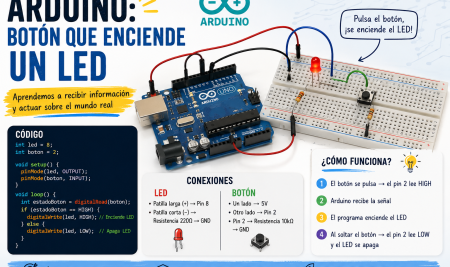Robótica Arduino Encender botón con LED