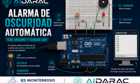 Micro:bit y Arduino: Alarma de Oscuridad Automática