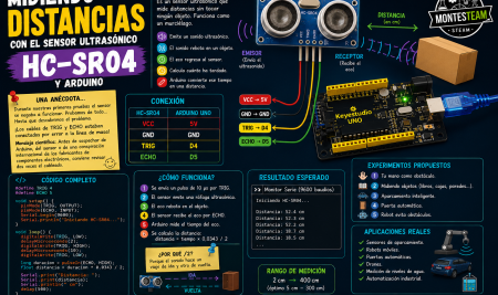 Midiendo distancias con el sensor ultrasónico HC-SR04 y Arduino