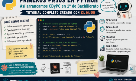 Primeros pasos en Python: así arrancamos CDyPC en 1º de Bachillerato