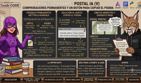 Postal IA (V): comprobaciones permanentes y un botón para copiar el poema