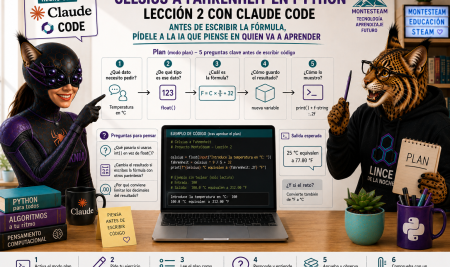 Celsius a Fahrenheit en Python: lección 2 con Claude Code