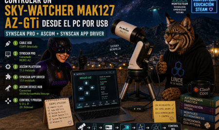 Controlar un Sky-Watcher MAK127 AZ-GTi desde el PC por USB
