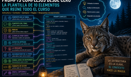 Prompts complejos desde cero: la plantilla de 10 elementos que reúne todo el curso