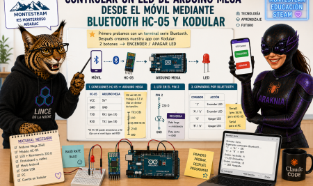 Controlar un LED de Arduino Mega desde el móvil mediante Bluetooth HC-05 y Kodular