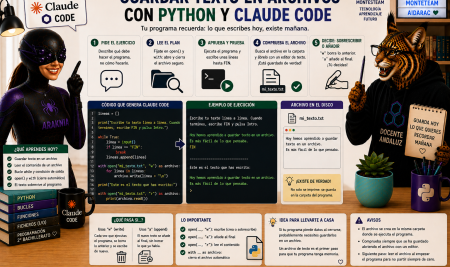 Guardar texto en archivos con Python y Claude Code