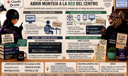 Proyecto IA Monterroso (XII): abrir MonteIA a la red del centro