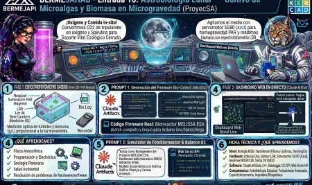 Entrada 16: Astrobiología Lunar — Cultivo de Microalgas y Biomasa en Microgravedad (Proyecto MELiSSA) BermejaHab MoonCamp Challenge ESA