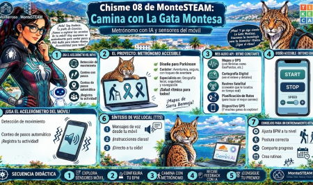 Chismes del Lince 08: Camina con la Gata Montesa, un metrónomo con IA y sensores del móvil