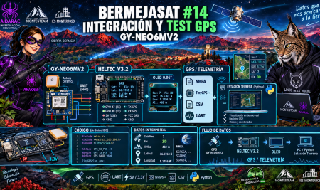 BermejaSat #14: Integración y Test Dedicado del Módulo GPS GY-NEO6MV2