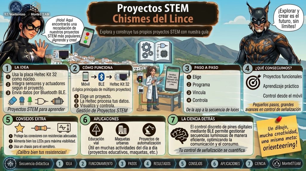Proyectos STEM Chismes del Lince con móvil, micro:bit y Heltec LoRa 32 en el IES Monterroso