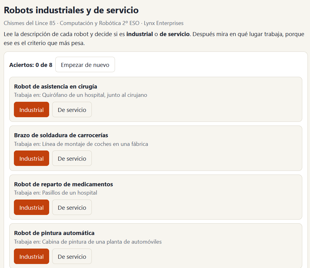 robots industriales y de servicio