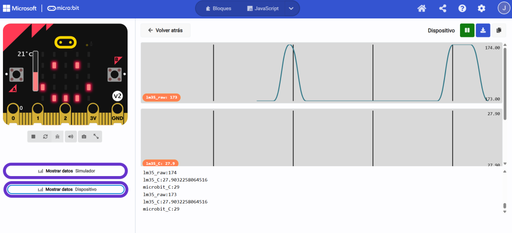 termómetro con micro:bit