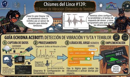 Chisme 139: el traje inteligente del Lince, sensor de vibración con ESP32