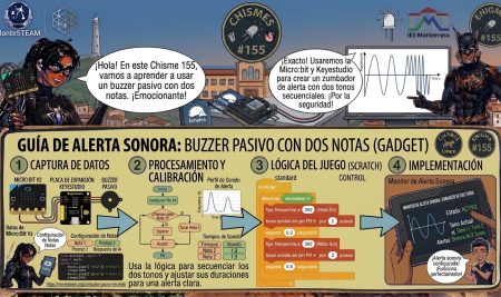 Chisme 155 del Lince: zumbador pasivo con micro:bit, la alarma de tonos de Sierra Bermeja