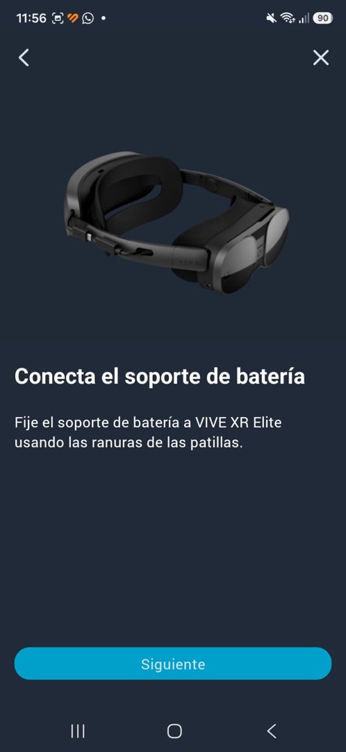 Conectar el soporte de batería al visor