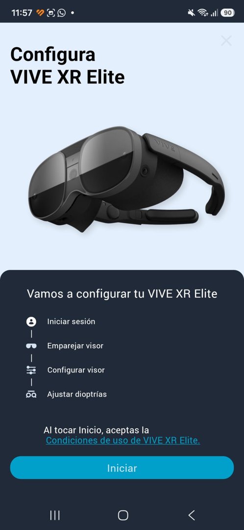 Pantalla Configura VIVE XR Elite