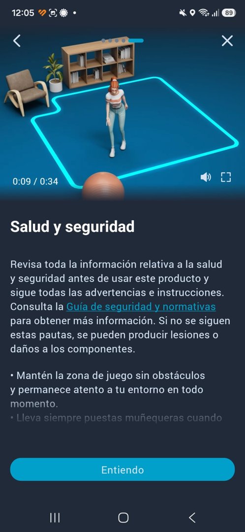 Pantalla de salud y seguridad